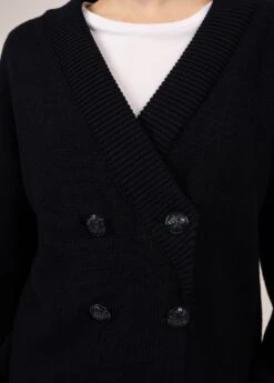 SAINT JAMES Veste Courte En Maille Perlée Andorre - à Manches Bouffantes, En Laine (NAVY) -Chic Marin Soldes 1879 NAVY 05