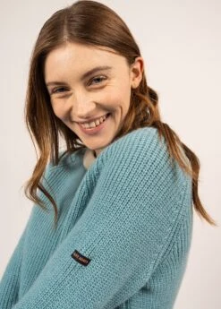 SAINT JAMES Pull Colorblock Hasparren - Esprit Sweat, En Laine (JADE/ORANGE FLUO/BLANC D'HIVER) -Chic Marin Soldes 1887 JAD OR FLU BL HIV 04