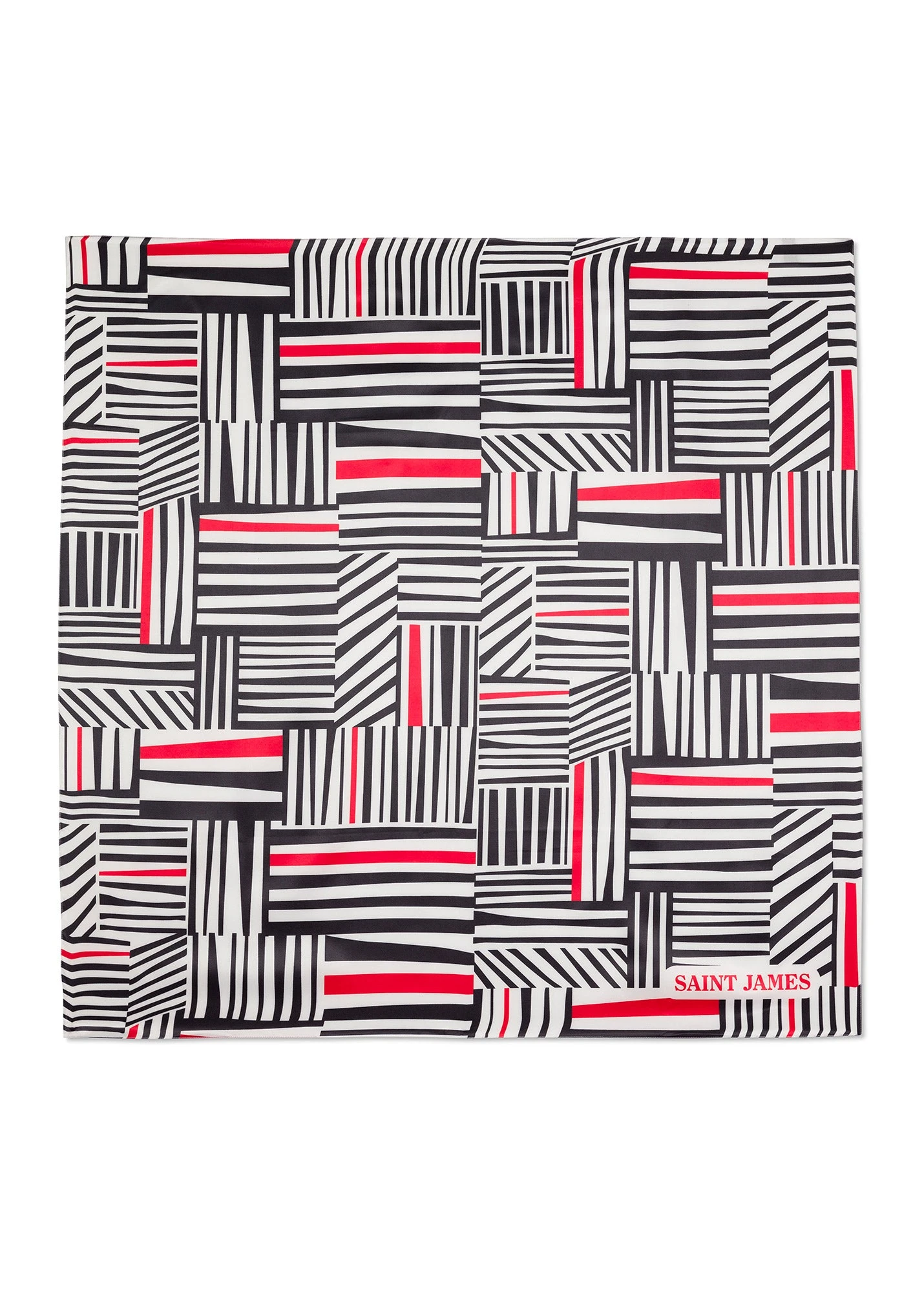 SAINT JAMES Foulard Carré Rayé - Multicolore (ECUME/NAVY/TULIPE) 5 SAINT JAMES Foulard Carré Rayé - Multicolore (ECUME/NAVY/TULIPE) - Image 3