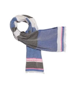 SAINT JAMES Foulard Rayé - En Coton Mélangé (GITANE/ROSE FLUO) -Chic Marin Soldes 1971 GITA RO FLUO 2