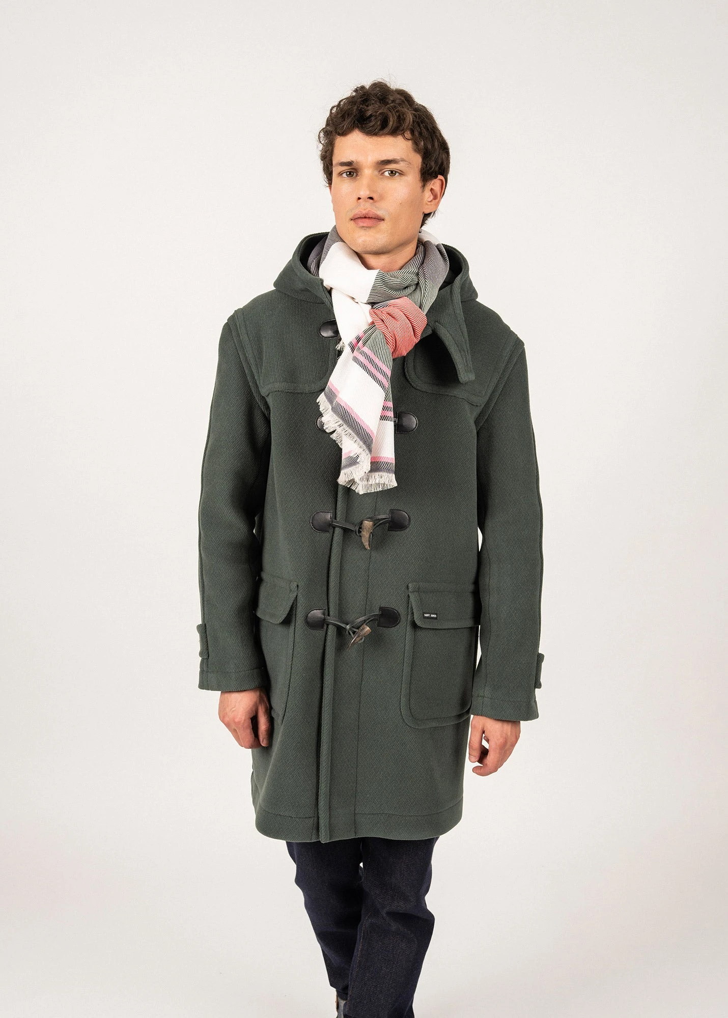 SAINT JAMES Foulard Rayé - En Coton Mélangé (VEGETAL/BLANC D'HIVER) 5 SAINT JAMES Foulard Rayé - En Coton Mélangé (VEGETAL/BLANC D'HIVER) - Image 3