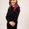 Pull Marin à Rayures Placées Iris - SAINT JAMES X Isabelle Ballu (NAVY/ROSE FLUO) -Chic Marin Soldes 1976 NAVY ROSE FLUO 01