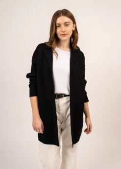 SAINT JAMES Veste Longue Biarritz Réédit - à Col Chemisier, En Laine (NOIR) 9 SAINT JAMES Veste Longue Biarritz Réédit - à Col Chemisier, En Laine (NOIR) -Chic Marin Soldes 2024 NOIR 03