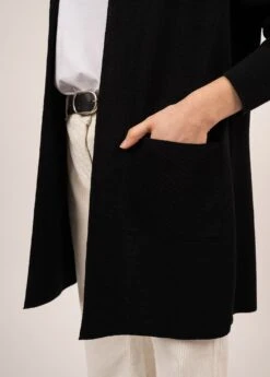 SAINT JAMES Veste Longue Biarritz Réédit - à Col Chemisier, En Laine (NOIR) 11 SAINT JAMES Veste Longue Biarritz Réédit - à Col Chemisier, En Laine (NOIR) -Chic Marin Soldes 2024 NOIR 05