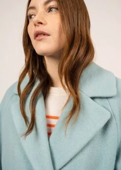 SAINT JAMES Manteau Long Croisé Ste Laurène - En Drap De Laine (JADE) -Chic Marin Soldes 2028 JADE 05