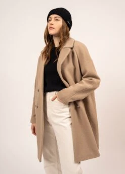 SAINT JAMES Manteau Long Croisé Ste Laurène - En Drap De Laine (NATUREL) 10 SAINT JAMES Manteau Long Croisé Ste Laurène - En Drap De Laine (NATUREL) -Chic Marin Soldes 2028 NATUREL 03