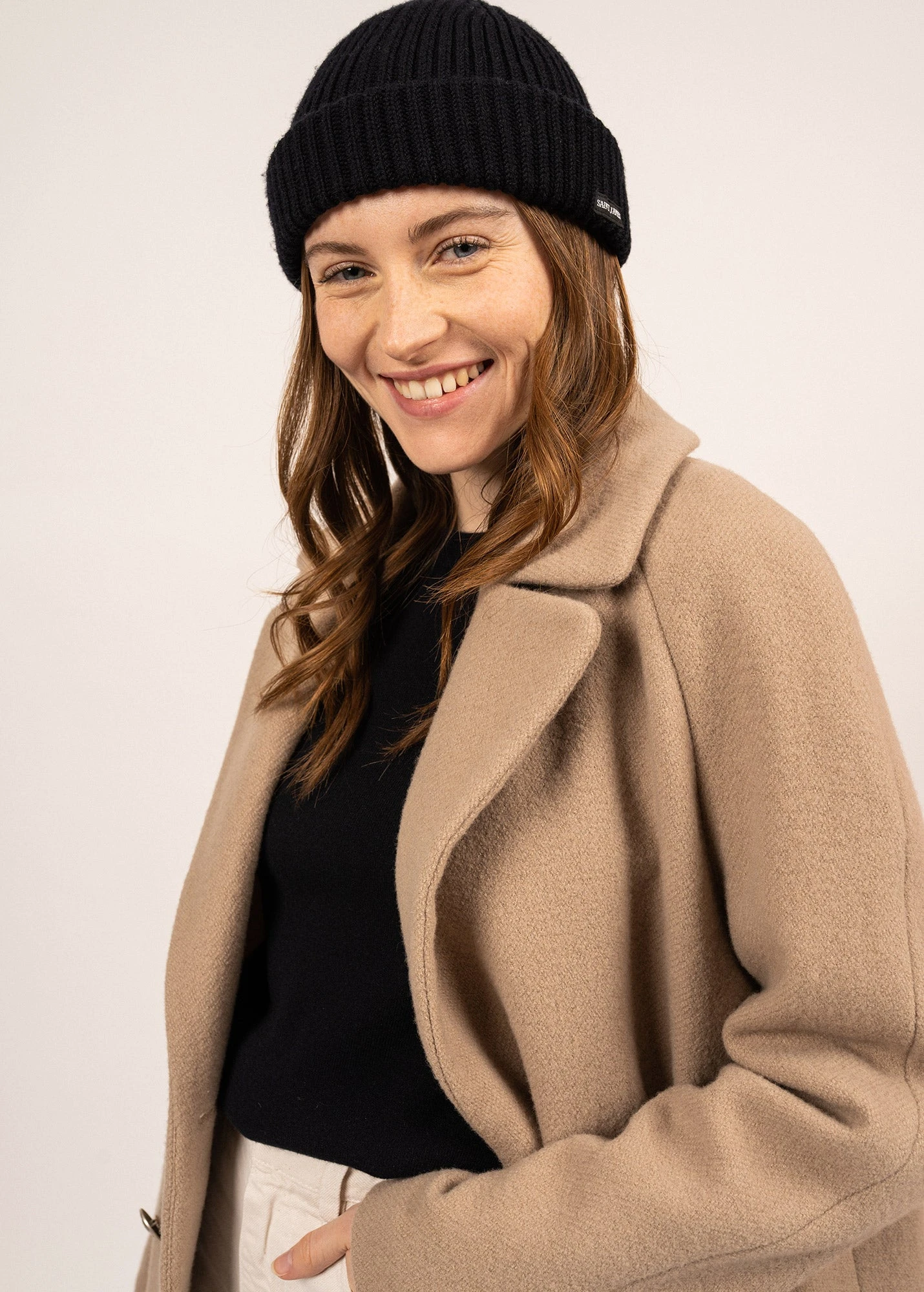 SAINT JAMES Manteau Long Croisé Ste Laurène - En Drap De Laine (NATUREL) 6 SAINT JAMES Manteau Long Croisé Ste Laurène - En Drap De Laine (NATUREL) - Image 4