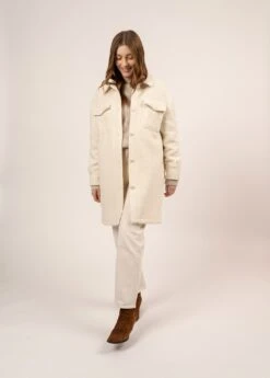 SAINT JAMES Manteau Long Ste Loelia - En Sherpa (BLANC D'HIVER)