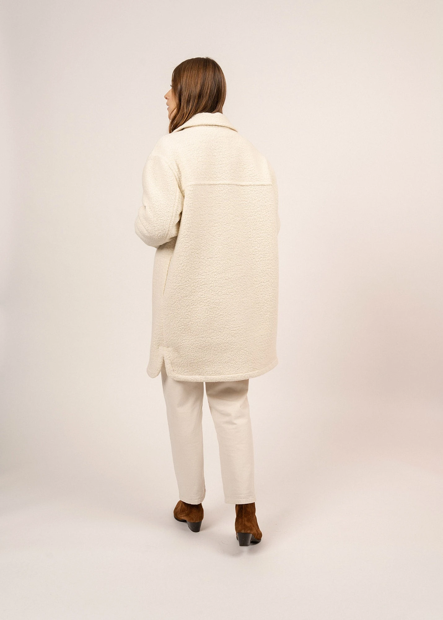 SAINT JAMES Manteau Long Ste Loelia - En Sherpa (BLANC D'HIVER) 4 SAINT JAMES Manteau Long Ste Loelia - En Sherpa (BLANC D'HIVER) - Image 2