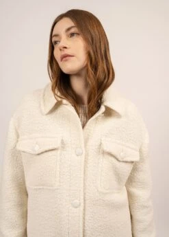 SAINT JAMES Manteau Long Ste Loelia - En Sherpa (BLANC D'HIVER) 12 SAINT JAMES Manteau Long Ste Loelia - En Sherpa (BLANC D'HIVER) -Chic Marin Soldes 2029 BLANC D HIVER 04