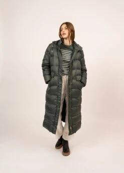 SAINT JAMES Doudoune Longue Ste Florine - à Capuche (VEGETAL)