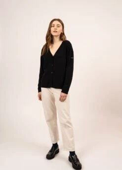 SAINT JAMES Gilet En Cachemire Ontario - à Col V (NOIR) -Chic Marin Soldes 2041 NOIR 03