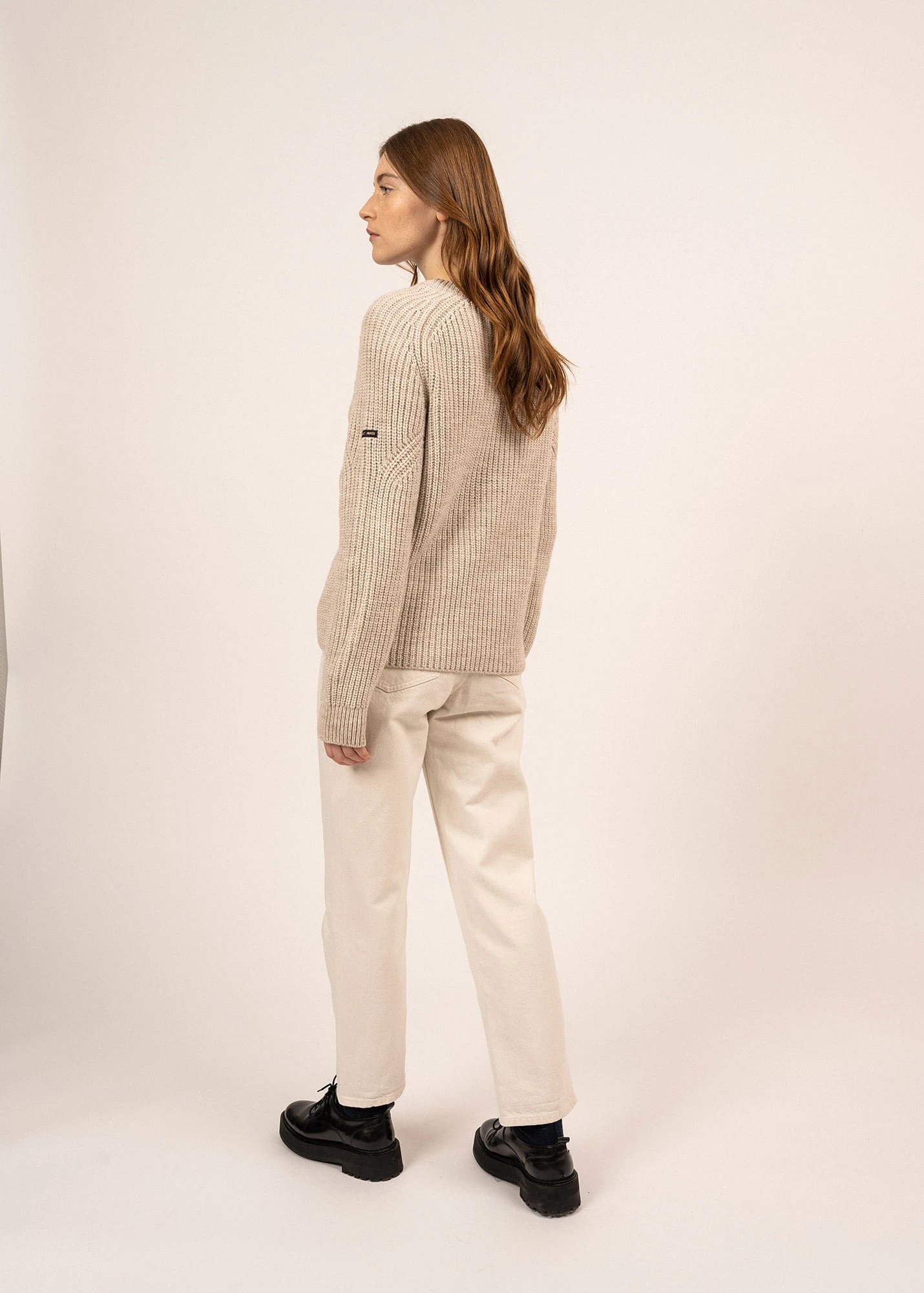 SAINT JAMES Pull à Détails Lurex Victoria - En Laine Mélangée (NATUREL/CHAMPAGNE) 4 SAINT JAMES Pull à Détails Lurex Victoria - En Laine Mélangée (NATUREL/CHAMPAGNE) - Image 2