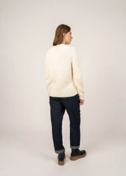 SAINT JAMES Pull à Détails Lurex Victoria - En Laine Mélangée (BLANC D'HIVER/CHAMPAGNE) -Chic Marin Soldes 2042 Q BLA D HIV CHAMPA E Shop BD 02