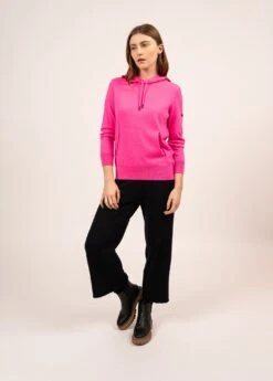 SAINT JAMES Sweat à Capuche Alberta - En Laine (ROSE FLUO)