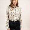 SAINT JAMES Chemisier à Motifs Flavie - En Popeline De Coton (BLANC/JADE/ORANGE) 1 SAINT JAMES Chemisier à Motifs Flavie - En Popeline De Coton (BLANC/JADE/ORANGE) -Chic Marin Soldes 2058 BLAN JADE ORANGE 01