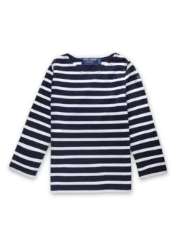 SAINT JAMES Marinière Enfant Minquiers - En Coton Léger (MARINE/NEIGE)