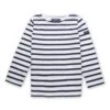 SAINT JAMES Marinière Enfant Minquiers - En Coton Léger (NEIGE/MARINE)