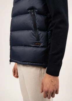 SAINT JAMES Doudoune Sans Manche St Otis - à Capuche (NAVY/ORANGE FLUO) -Chic Marin Soldes 2073 NAVY ORANGE FLUO 07