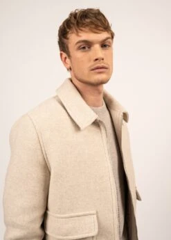 SAINT JAMES Blouson St Neo - à Col Chemise, En Drap De Laine (NATUREL) -Chic Marin Soldes 2077 NATUREL 04