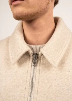 SAINT JAMES Blouson St Neo - à Col Chemise, En Drap De Laine (NATUREL) -Chic Marin Soldes 2077 NATUREL 05