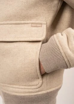 SAINT JAMES Blouson St Neo - à Col Chemise, En Drap De Laine (NATUREL) -Chic Marin Soldes 2077 NATUREL 06