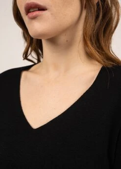 Pull En Laine à Manches Bouffantes Atyla - SAINT JAMES X Romain Brifault (NOIR/MALTE) -Chic Marin Soldes 2084 NOIR MALTE 04