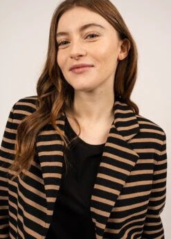 Veste De Blazer Rayée Belem - SAINT JAMES X Romain Brifault (NOIR/MALTE) -Chic Marin Soldes 2089 NOIR MALTE 04