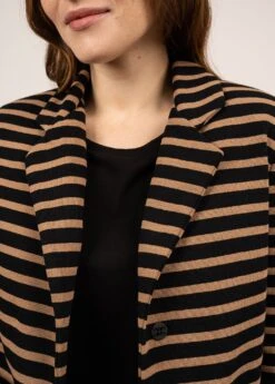 Veste De Blazer Rayée Belem - SAINT JAMES X Romain Brifault (NOIR/MALTE) -Chic Marin Soldes 2089 NOIR MALTE 05