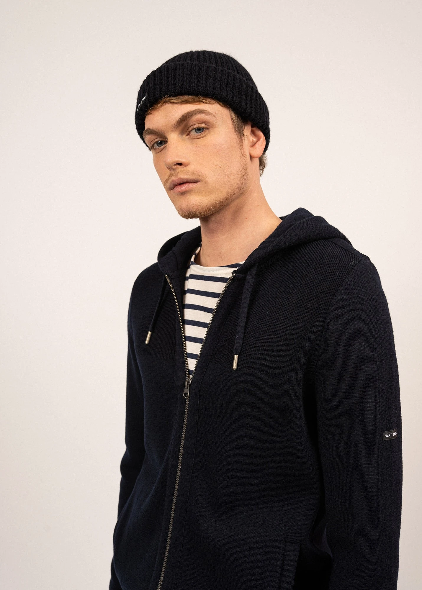 SAINT JAMES Veste à Capuche Saguenay - En Laine (NAVY) 6 SAINT JAMES Veste à Capuche Saguenay - En Laine (NAVY) - Image 4