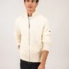 SAINT JAMES Veste En Maille Structurée Tofino - En Laine, à Col Montant (BLANC D'HIVER) -Chic Marin Soldes 2091 5 BLANC D HIVER E Shop BD 01
