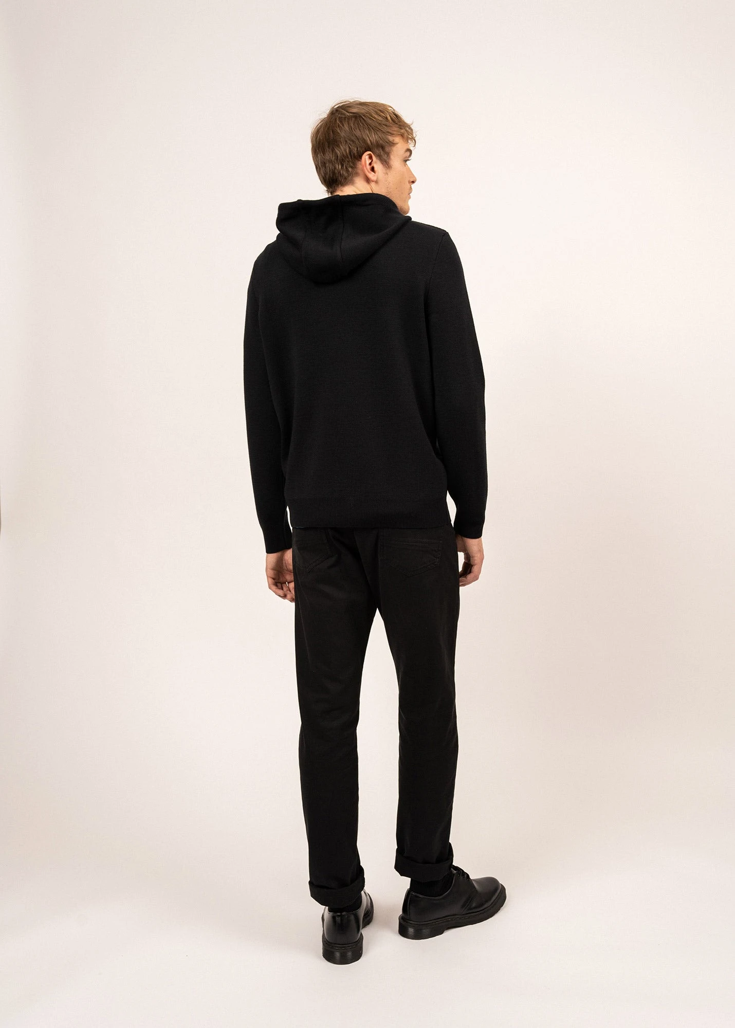 SAINT JAMES Sweat En Laine Banff - à Capuche (NOIR/GITANE) 4 SAINT JAMES Sweat En Laine Banff - à Capuche (NOIR/GITANE) - Image 2