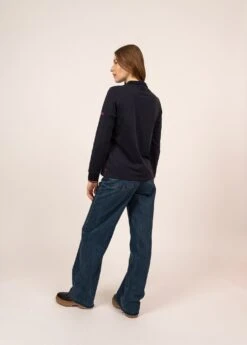 SAINT JAMES Polo En Coton Trinity - à Col Zippé Et Manches Longues (AMIRAL) -Chic Marin Soldes 2100 AMIRAL 02