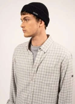 SAINT JAMES Chemise à Petits Carreaux Mewen - à Manches Longues, En Coton (GRIS/BLANC D'HIVER) -Chic Marin Soldes 2127 GRIS BLA D HIVER 04