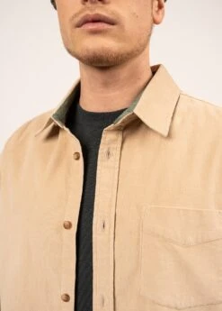 SAINT JAMES Chemise En Velours Fabrice - à Manches Longues (NATUREL/VEGETAL) 12 SAINT JAMES Chemise En Velours Fabrice - à Manches Longues (NATUREL/VEGETAL) -Chic Marin Soldes 2137 NATUREL VEGETAL 05