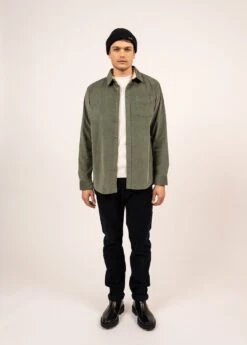 SAINT JAMES Chemise En Velours Fabrice - à Manches Longues (VEGETAL/NATUREL) 9 SAINT JAMES Chemise En Velours Fabrice - à Manches Longues (VEGETAL/NATUREL) -Chic Marin Soldes 2137 VEGETAL NATUREL 03