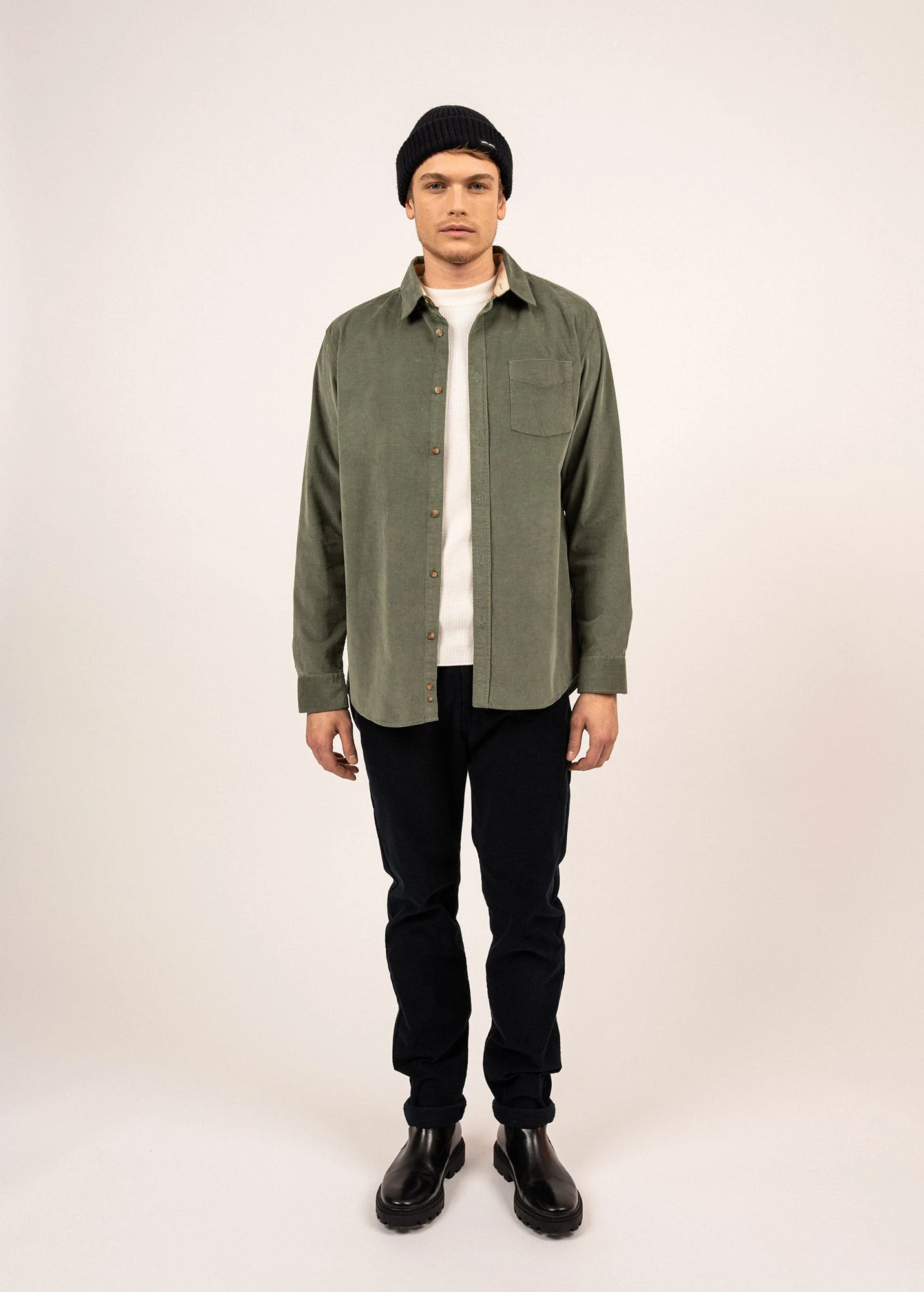 SAINT JAMES Chemise En Velours Fabrice - à Manches Longues (VEGETAL/NATUREL) 5 SAINT JAMES Chemise En Velours Fabrice - à Manches Longues (VEGETAL/NATUREL) - Image 3