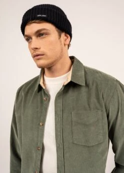 SAINT JAMES Chemise En Velours Fabrice - à Manches Longues (VEGETAL/NATUREL) 10 SAINT JAMES Chemise En Velours Fabrice - à Manches Longues (VEGETAL/NATUREL) -Chic Marin Soldes 2137 VEGETAL NATUREL 04