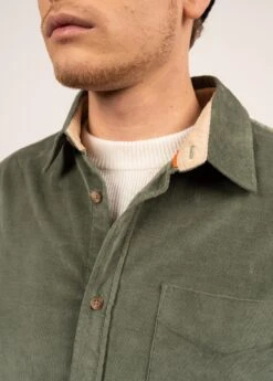 SAINT JAMES Chemise En Velours Fabrice - à Manches Longues (VEGETAL/NATUREL) 11 SAINT JAMES Chemise En Velours Fabrice - à Manches Longues (VEGETAL/NATUREL) -Chic Marin Soldes 2137 VEGETAL NATUREL 05