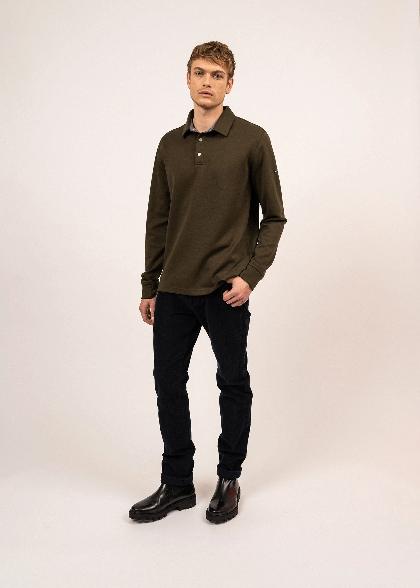 SAINT JAMES Polo à Manches Longues Lohan - En Coton (VEGETAL CHINE/TULIPE) 3 SAINT JAMES Polo à Manches Longues Lohan - En Coton (VEGETAL CHINE/TULIPE)