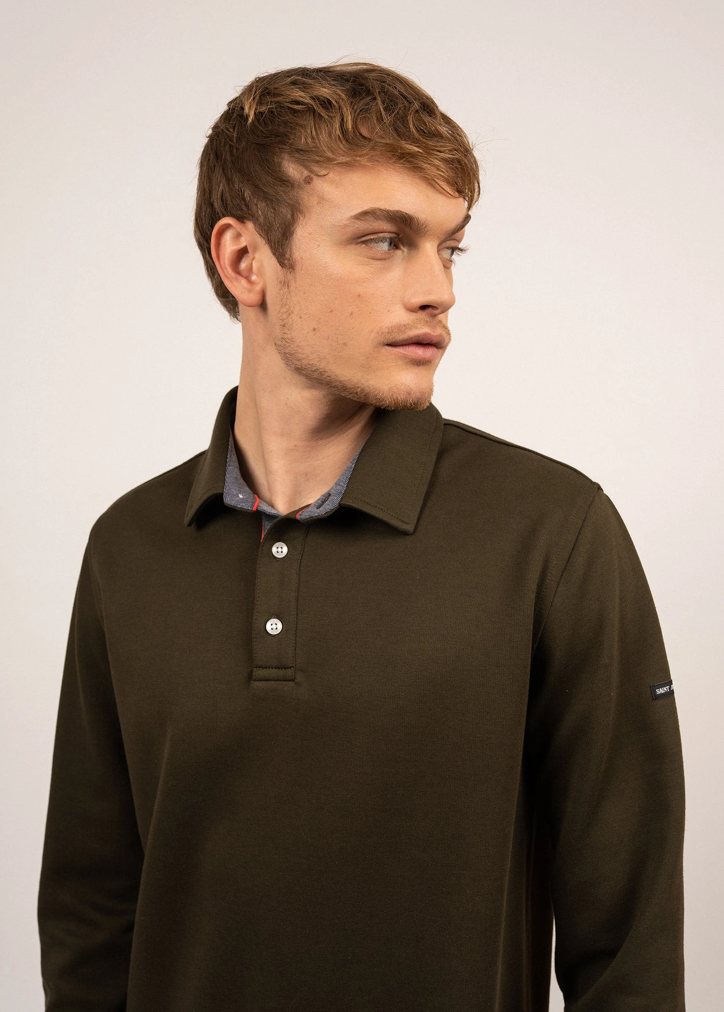 SAINT JAMES Polo à Manches Longues Lohan - En Coton (VEGETAL CHINE/TULIPE) 6 SAINT JAMES Polo à Manches Longues Lohan - En Coton (VEGETAL CHINE/TULIPE) - Image 4