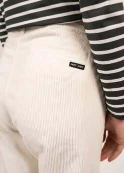 SAINT JAMES Pantalon En Velours Tess - Coupe Droite (BLANC D'HIVER) -Chic Marin Soldes 2161 BLANC D HIVER 05