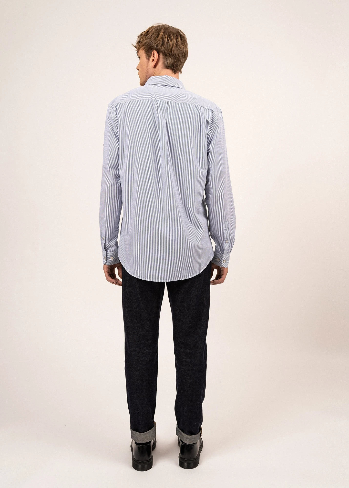 SAINT JAMES Chemise Rayée Matthew - à Manches Longues, En Popeline De Coton (BLANC/AMIRAL) 4 SAINT JAMES Chemise Rayée Matthew - à Manches Longues, En Popeline De Coton (BLANC/AMIRAL) - Image 2