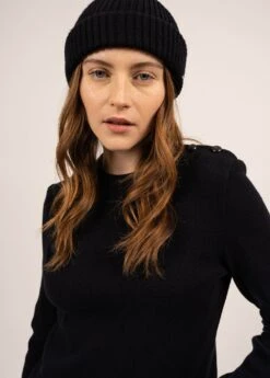 SAINT JAMES Pull Marin Uni Dax - En Cachemire (NAVY) -Chic Marin Soldes 2195 NAVY 04