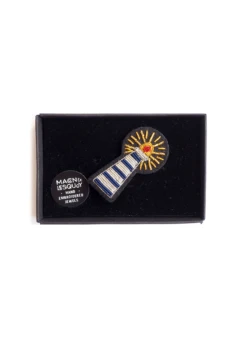 Broche Brodée Phare - SAINT JAMES X Macon & Lesquoy (BLANC/BLEU) -Chic Marin Soldes 2219 BLANC BLEU 02