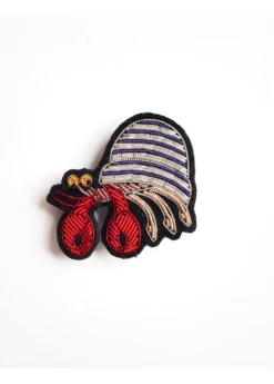 Broche Brodée Hermite - SAINT JAMES X Macon & Lesquoy (BLANC/GITANE/TULIPE)