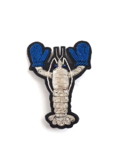 Broche Brodée Homard Avec Gants - SAINT JAMES X Macon & Lesquoy (BLANC/BLEU)
