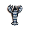 Broche Brodée Homard Rayé - SAINT JAMES X Macon & Lesquoy (BLEU/BLANC) -Chic Marin Soldes 2253 BLEU BLANC 01