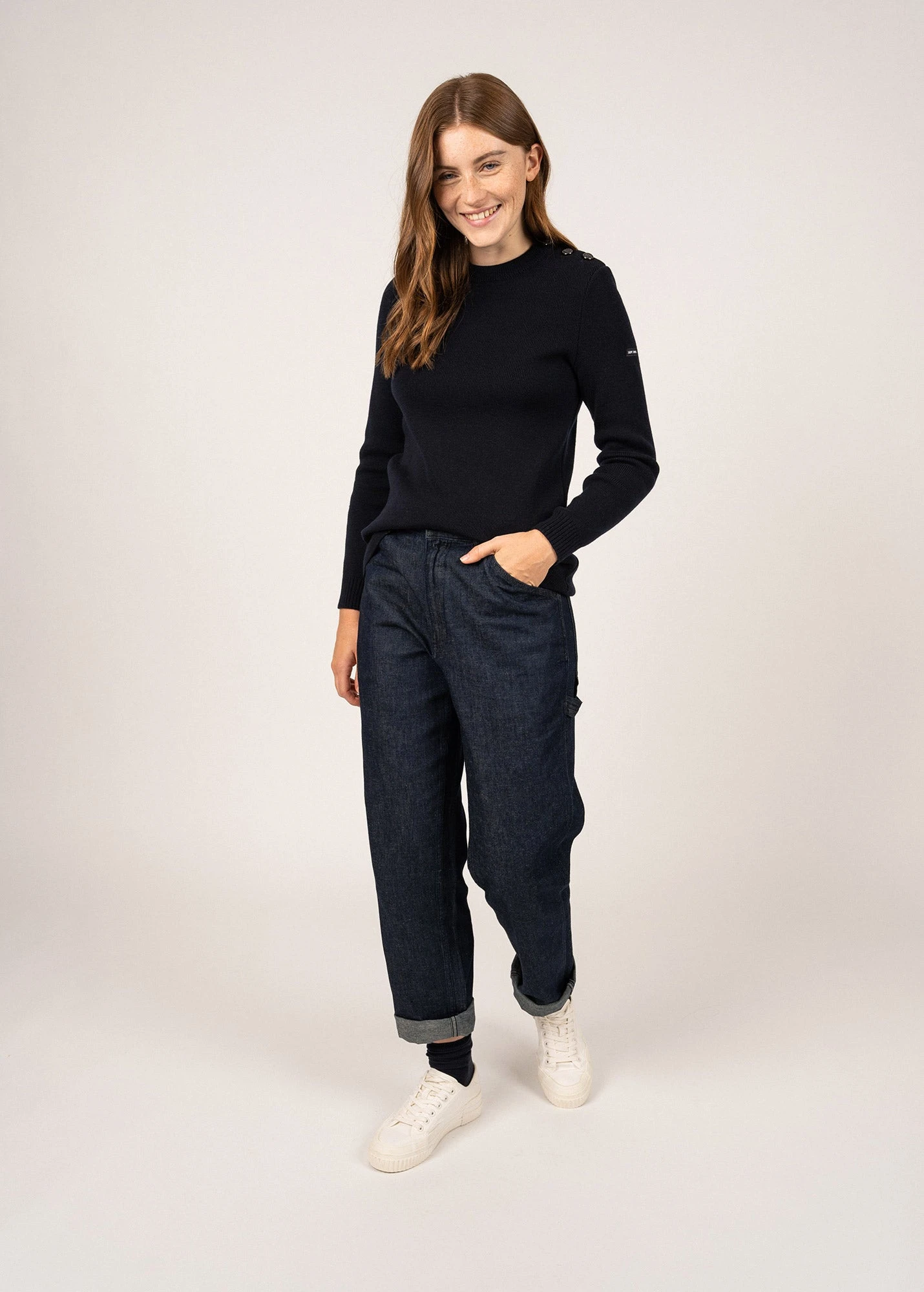 SAINT JAMES Pull Marin Uni Rochefort - En Laine (NAVY) 5 SAINT JAMES Pull Marin Uni Rochefort - En Laine (NAVY) - Image 3