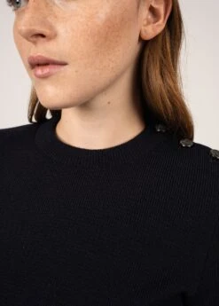 SAINT JAMES Pull Marin Uni Rochefort - En Laine (NAVY) 11 SAINT JAMES Pull Marin Uni Rochefort - En Laine (NAVY) -Chic Marin Soldes 2341 CC NAVY E shop BD 05